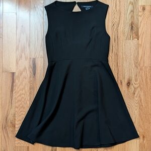 French Connection Womens 8 Black Sleeveless Fit & Flare Skater Dress 71CSX